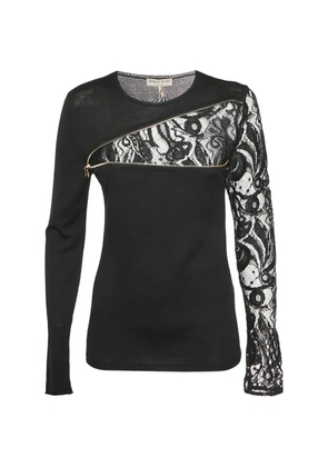 PUCCI Pre-Owned asymmetric zip-detail wool blouse - Black