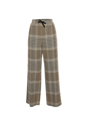 Maje plaid wide-leg trousers - Neutrals