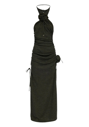 Burberry Rose Wool Halterneck Dress - Grey