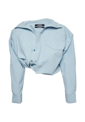 Jacquemus Pre-Owned La Montagne cropped shirt - Blue