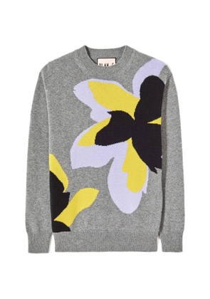 Plan C intarsia-knit sweater - Grey