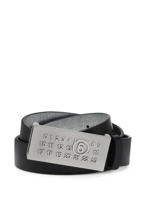MM6 Maison Margiela Numeric buckle leather belt - Black