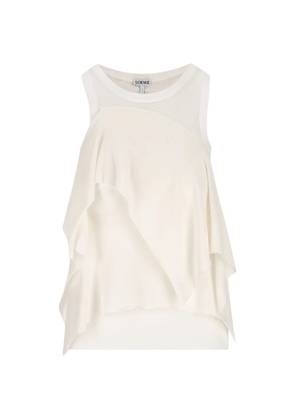 LOEWE layered ruffled top - White