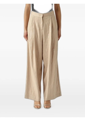 MeimeiJ sequin-embellished wide-leg trousers - Neutrals