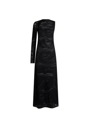 ETRO jacquard long dress with Paisley motif - Black