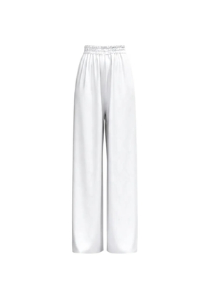 DIARRABLU Leer geometric-pattern trousers - White