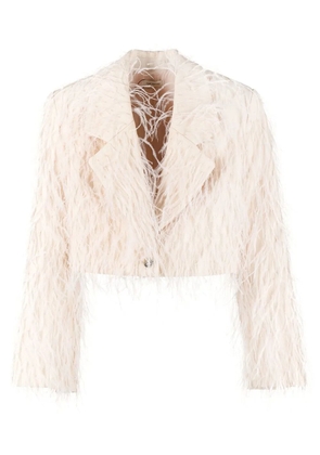 The Mannei Monica cropped blazer - Neutrals