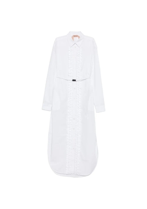 Nº21 ruffled belted midi dress - White