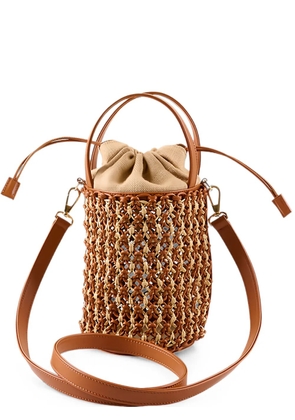 Rodo Rebecca woven-design tote bag - Brown