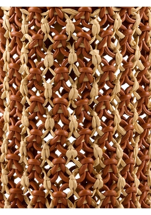 Rodo Rebecca woven-design tote bag - Brown