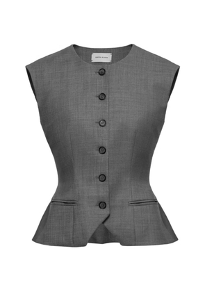 Magda Butrym peplum button-up vest - Grey