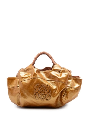 Loewe Pre-Owned 2010-2026 Metallic Patent Aire hobo bag - Brown