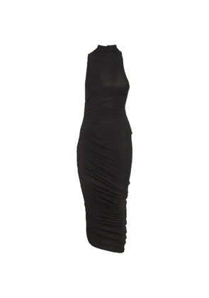 Jacquemus Pre-Owned La Robe Piazza ruched midi dress - Black