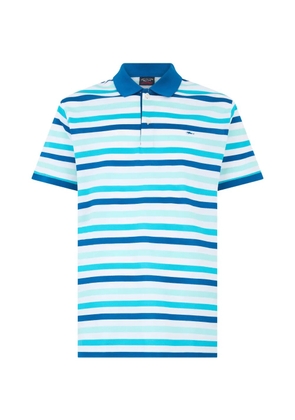 Paul & Shark striped cotton polo shirt - Blue