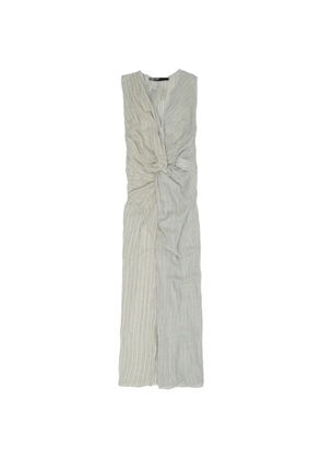 Bimba y Lola striped twist-detail maxi dress - Neutrals