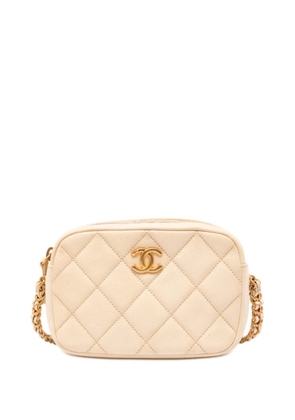 CHANEL Pre-Owned 2021-2026 CC Quilted Caviar Melody Chain Camera Bag crossbody bag - Neutrals