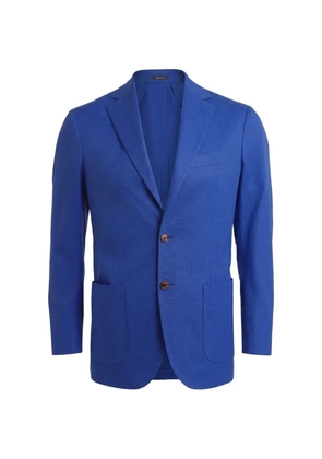 SARTORIO NAPOLI single-breasted patch-pocket blazer - Blue