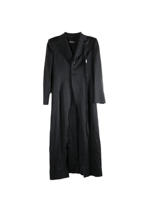 Ann Demeulemeester single-breasted floor-length coat - Black