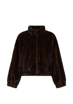 Weekend Max Mara faux-fur elasticated-trim coat - Brown