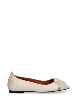 BILLI BI crossover peep-toe ballet flats - Neutrals