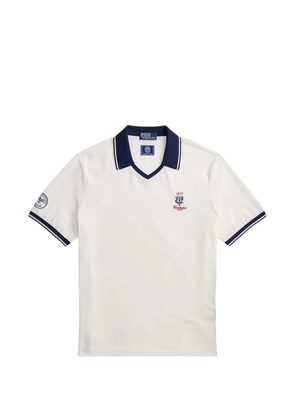 Polo Ralph Lauren x Wimbledon striped trim logo patch polo shirt - White