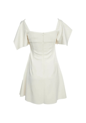 CHATS BY C.DAM flutter-sleeve mini dress - White