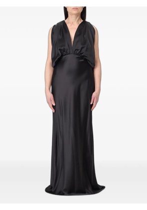 PINKO draped V-neck gown - Black