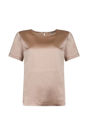 Weekend Max Mara satin-finish short-sleeve top - Neutrals