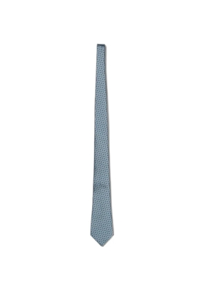 Zegna jacquard-pattern silk tie - Blue