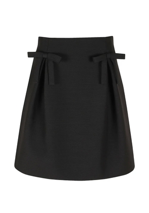 Valentino Garavani bow-detail A-line mini skirt - Black