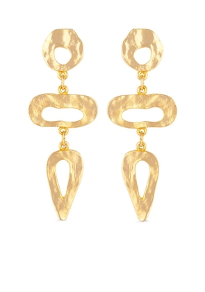 Susan Caplan Vintage 1990s gold-plated drop earrings