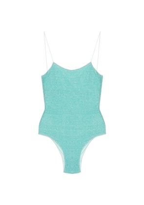 Oséree glitter-detail scoop-neck swimsuit - Blue