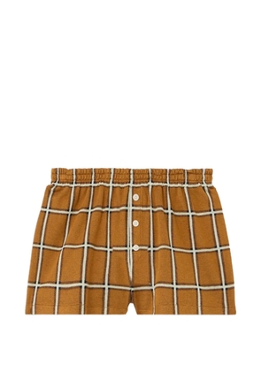 Guest In Residence Picnic plaid knitted shorts - Brown