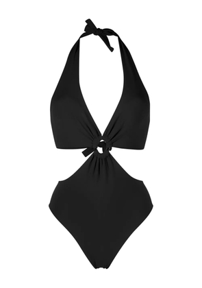 Fisico halterneck stretch swimsuit - Black