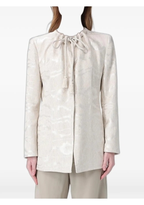 Giorgio Armani tassel-detail drawstring jacket - Neutrals