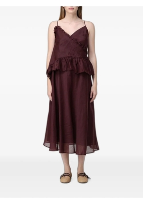 MeimeiJ ruffled midi dress - Red