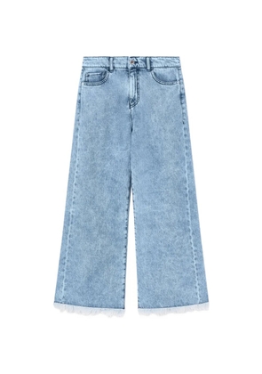 Emporio Armani J33 acid-wash frayed-hem jeans - Blue