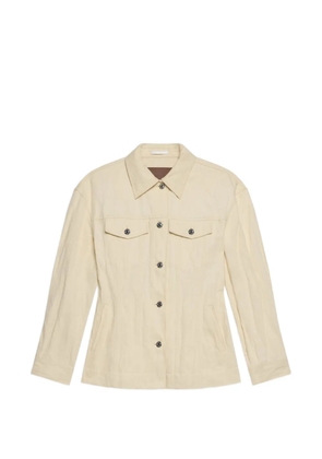 Helmut Lang crushed trucker jacket - Neutrals