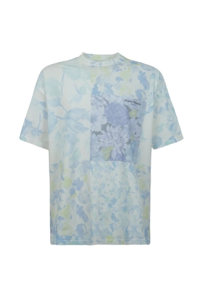 Maison Margiela floral-print patchwork T-shirt - Blue