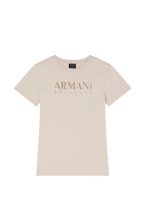 Armani Exchange front-logo T-shirt - Neutrals