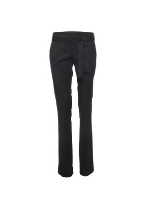Gucci Pre-Owned belted gabardine trousers - Black