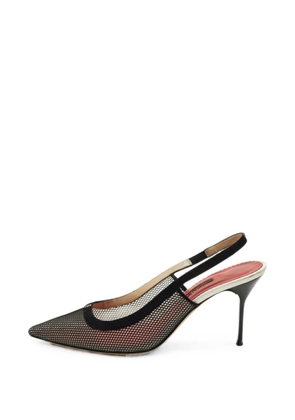 Carolina Herrera Vintage mesh slingback heeled pumps - Black