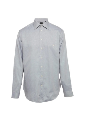 Armani Vintage long-sleeve button-down cotton shirt - Blue