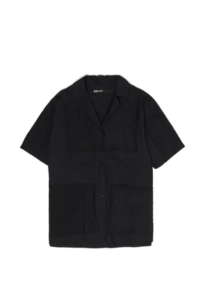 Bimba y Lola embroidered-patchwork shirt - Black
