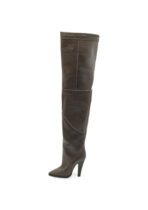 Saint Laurent Pre-Owned Kensington over-the-knee boots - Green