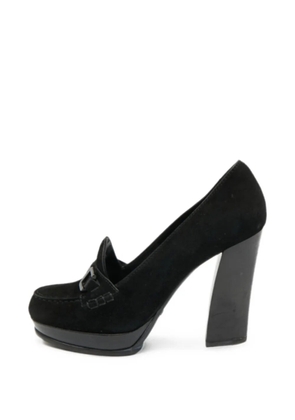 Tod's Vintage suede block-heel pumps - Black