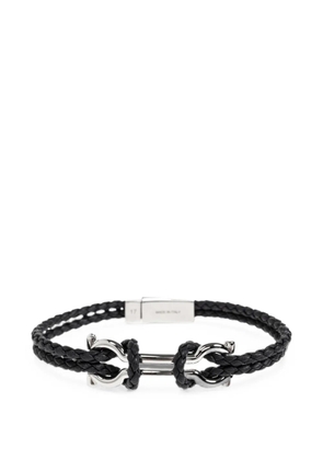 Ferragamo Gancini braided leather bracelet - Silver