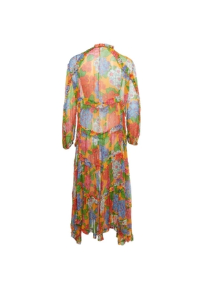 ZIMMERMANN floral-print ruffled maxi dress - Orange