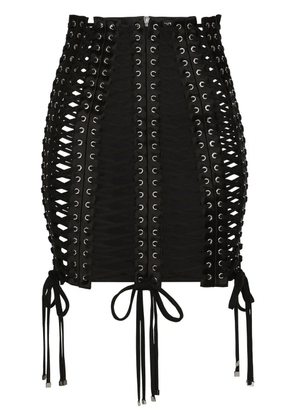 Dolce & Gabbana eyelet-embellished miniskirt - Black