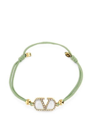 Valentino Garavani VLogo Signature crystal-embellished bracelet - Gold